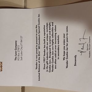 Elvis '68 Comeback Special Cookie Jar.